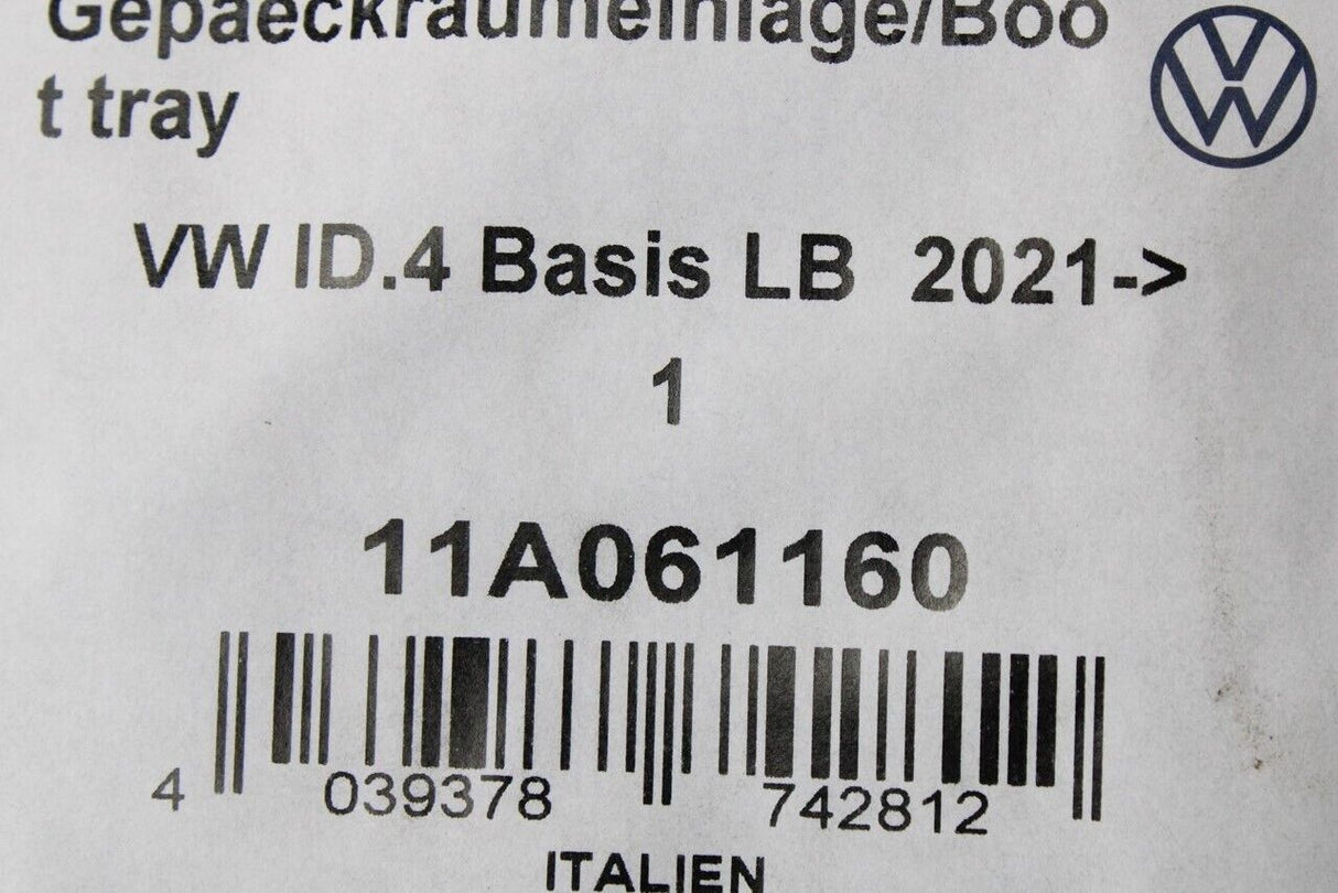 VW ID.4 2021-on boot luggage compartment inlay standard floor 11A061160