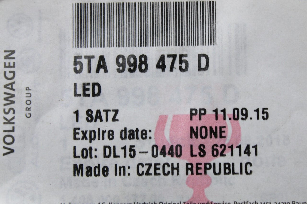 VW Tiguan Touran 16-on RHD LED dipped beam module (left) 5TA998475D