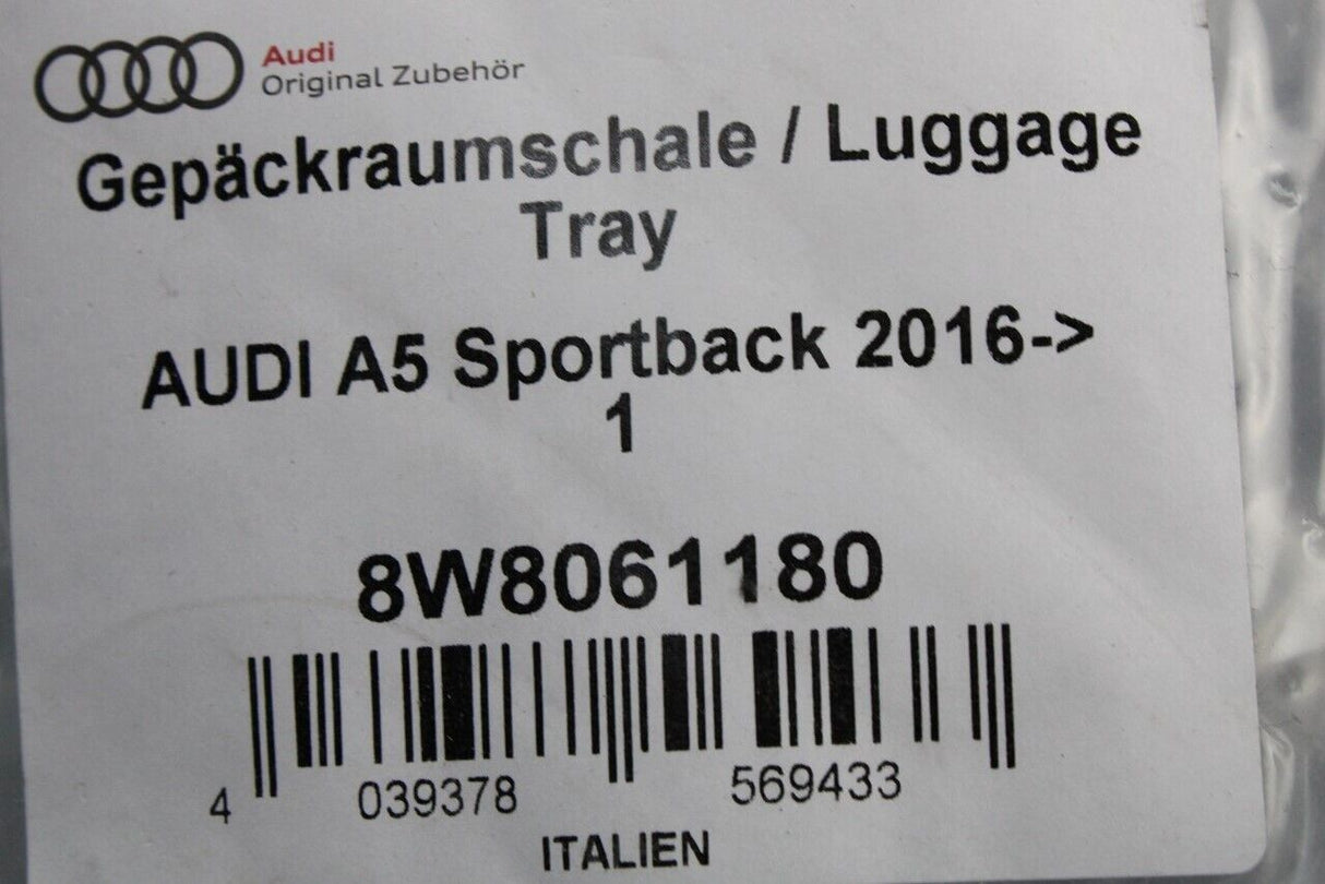 Audi A5 S5 RS5 Sportback 17-on boot luggage compartment liner 8W8061180