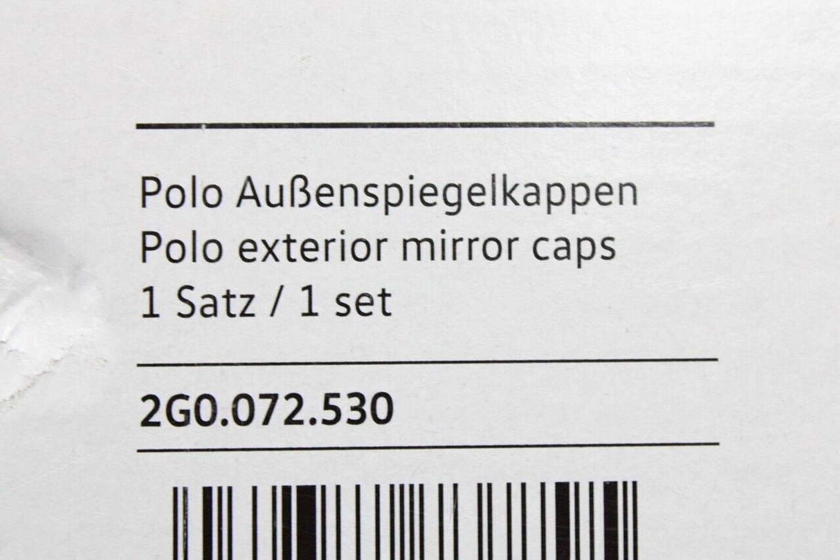 VW Polo AW 2018-on set of wing mirror covers (gloss black) 2G0072530