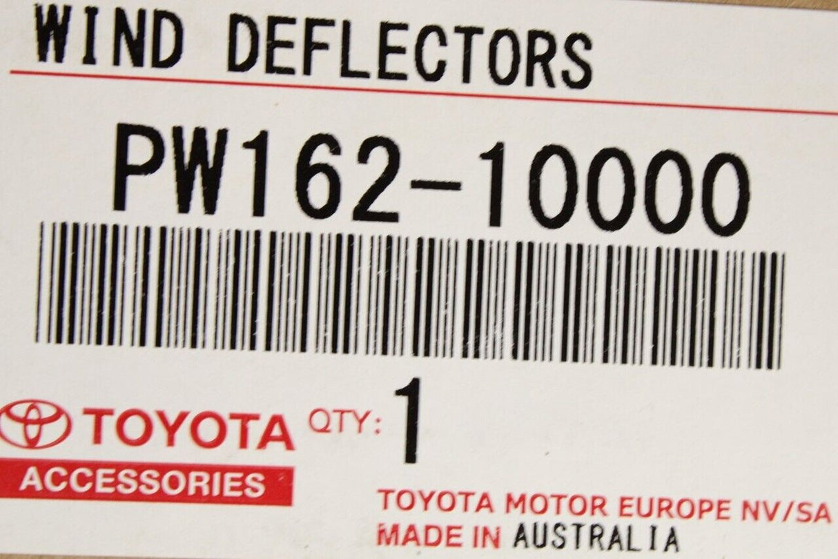 Toyota C-HR 2017-on wind deflectors set (x4) PW162-10000