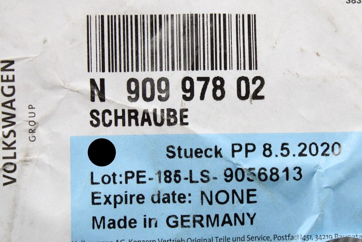 VW Audi Skoda SEAT socket head bolt with washer M10x65 (x1) N90997802