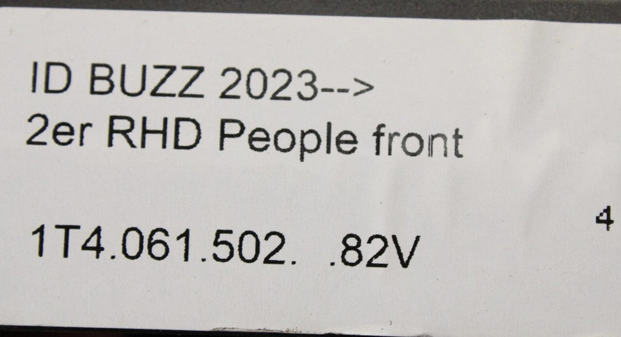 VW ID.Buzz 2022-on all weather floor mats (front & rear) 1T4061502 82V / 1T3061512A 82V