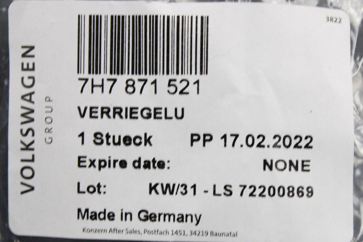 VW California T5 T6 pop up roof emergency securing strap 7H7871521