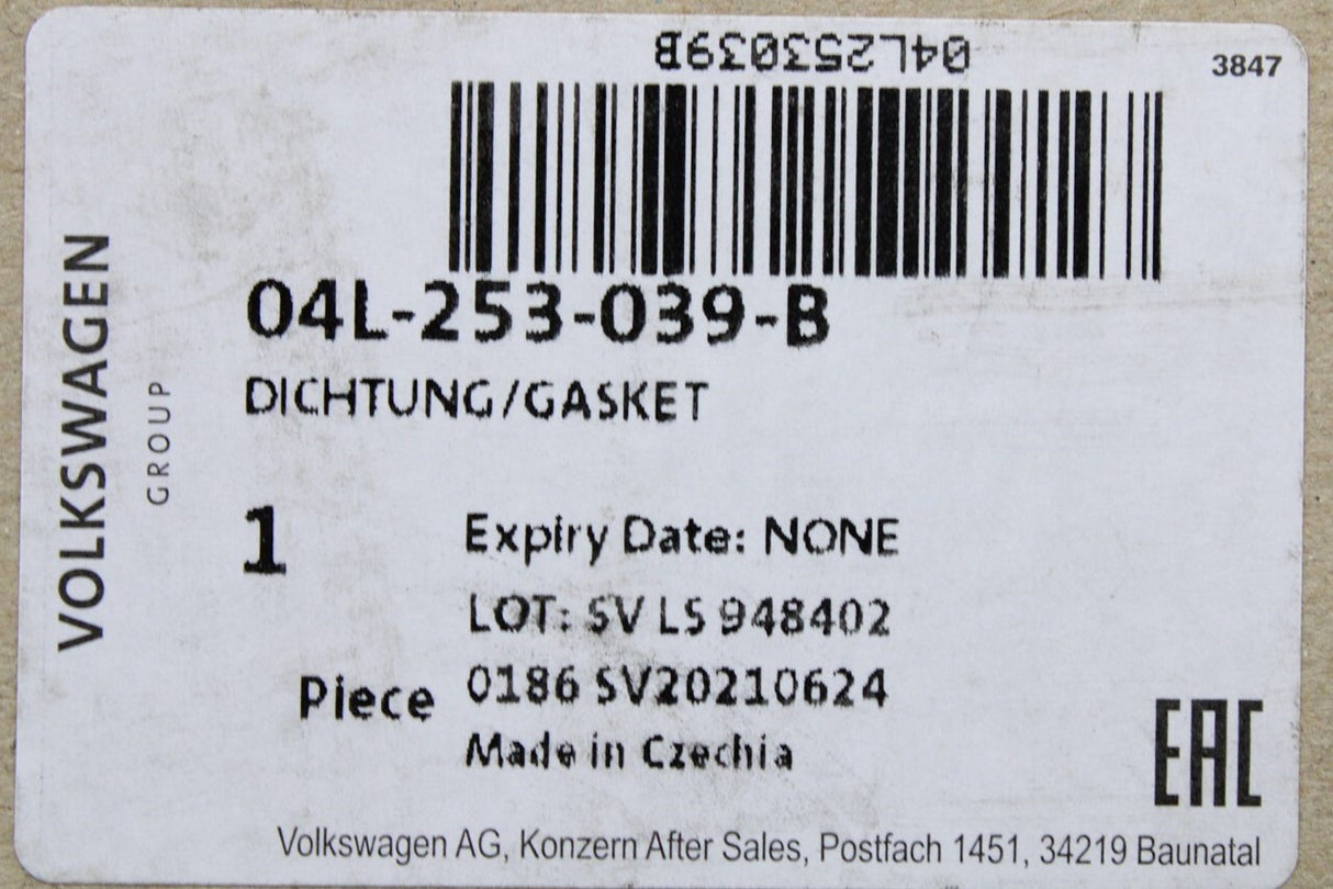 VW Audi Skoda SEAT 1.6 2.0 TDI exhaust manifold gasket 04L253039B