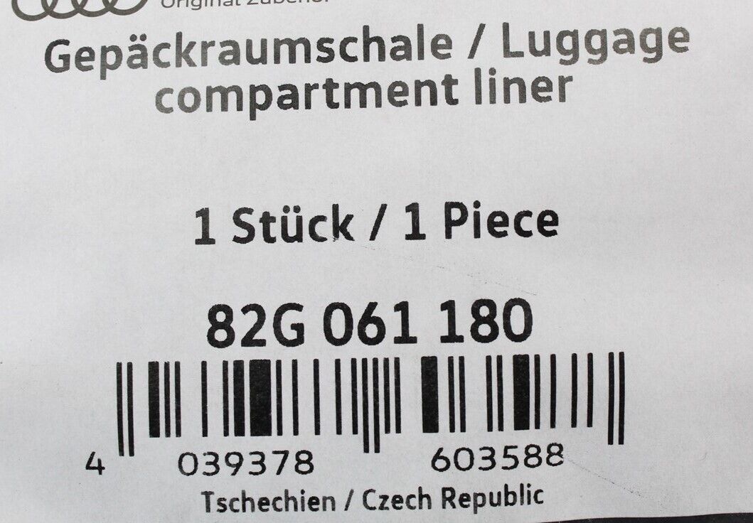 Audi A1 2019-onwards boot load liner mat 82G061180