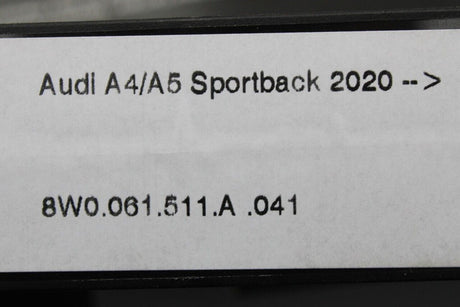 Audi A4 S4 A5 S5 2020-on rubber floor mats set (rear) 8W0061511A 041
