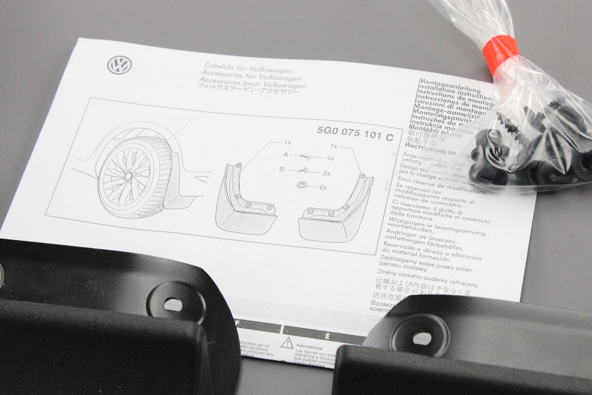 VW Golf MK7.5 2017-2020 accessory mud flaps set (rear) 5G0075101C