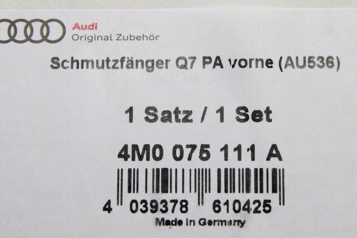 Audi Q7 2016-on accessory mud flaps (front) 4M0075111A