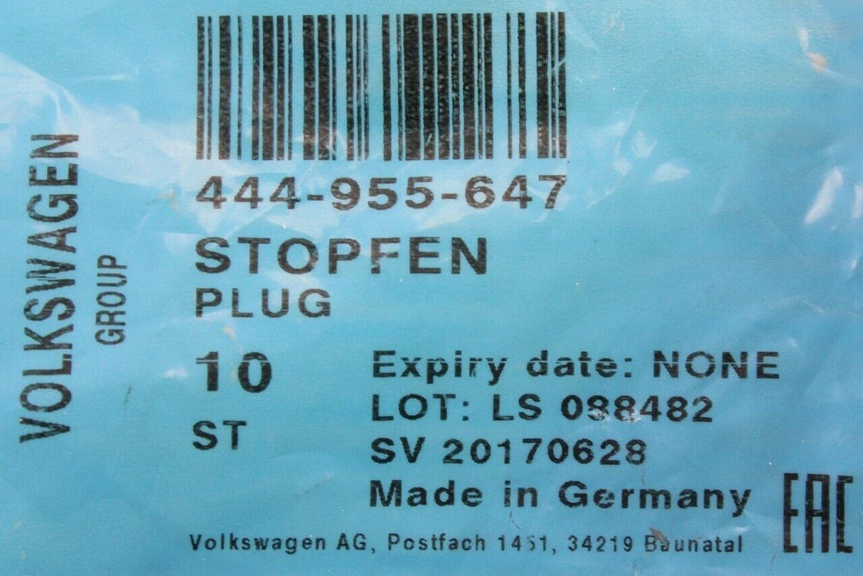 VW Audi Skoda SEAT windscreen washer bottle bung (x1) 444955647