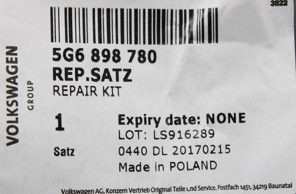 VW Golf MK7 MK7.5 2013-20 parcel shelf strings repair kit 5G6898780