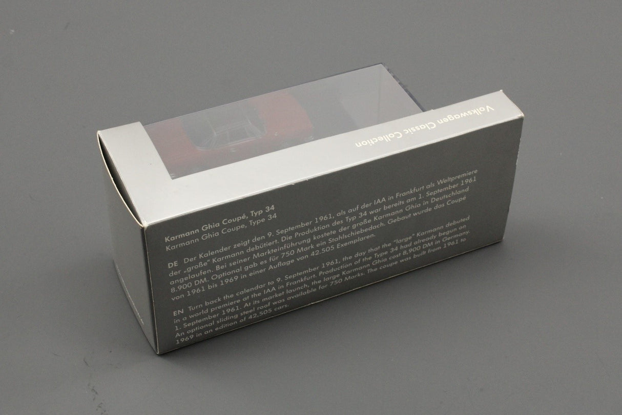 Volkswagen Karmann Ghia Coupe type 34 model (1/43 scale) 000099300AB K2Y