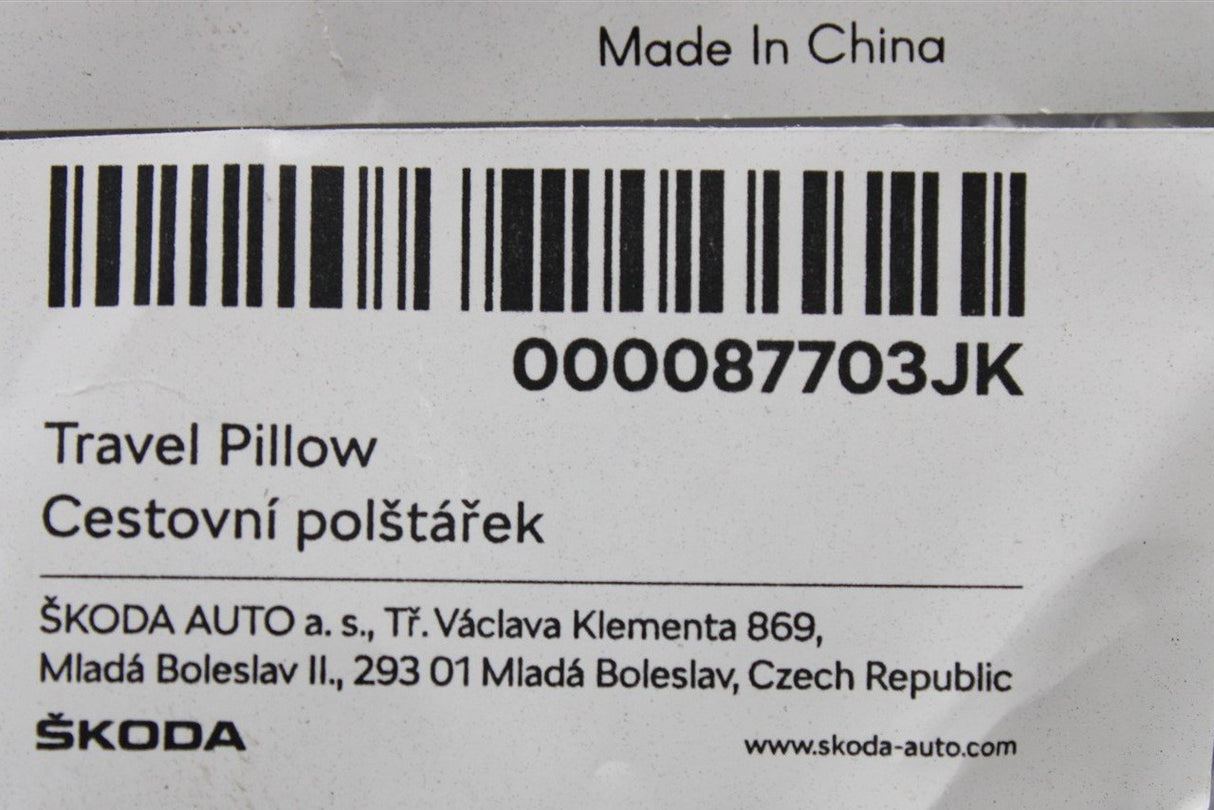 Skoda Travel pillow in green and grey 000087703JK