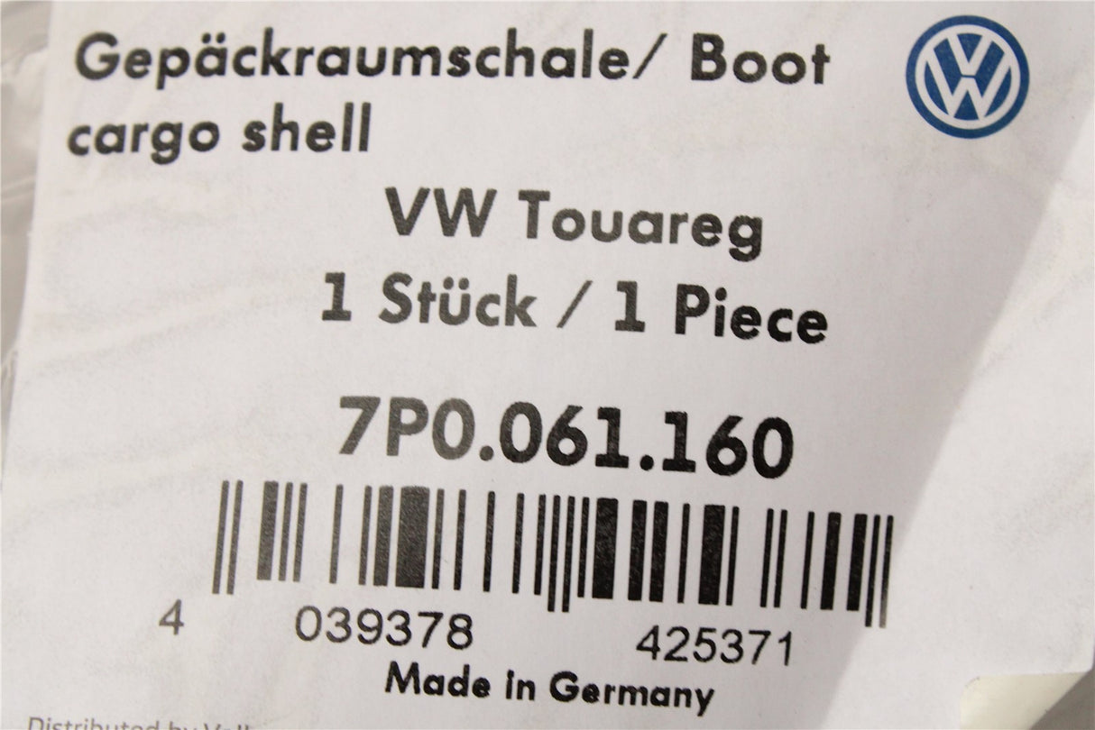 VW Touareg 2011-17 foam boot liner mat (fixed boot floor) 7P0061160