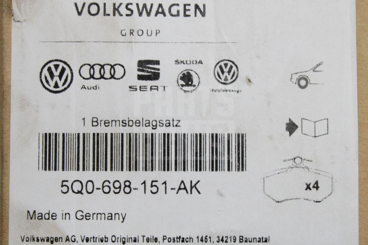 VW Golf GTI MK8 SEAT Tarraco 19-24 brake pad set (front) 5Q0698151AK