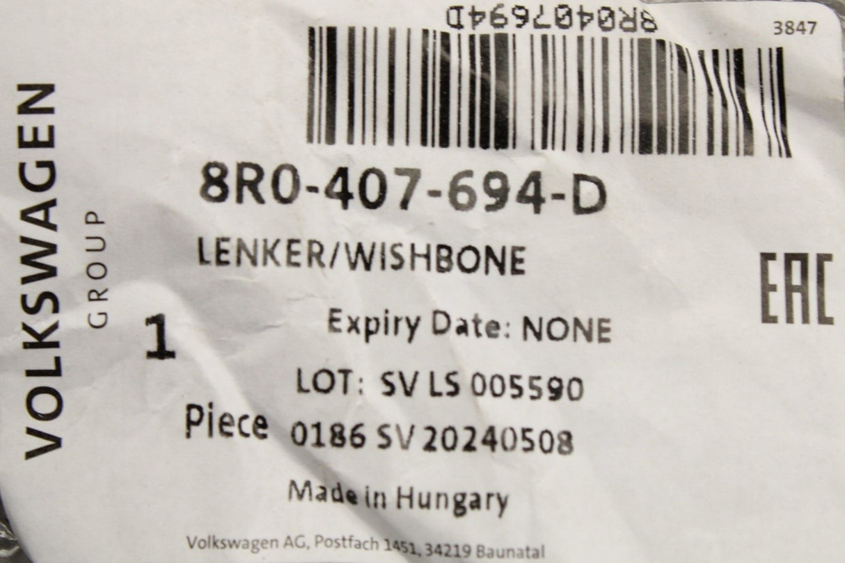 Audi SQ5 2013-2017 front suspension arm guide (right) 8R0407694D
