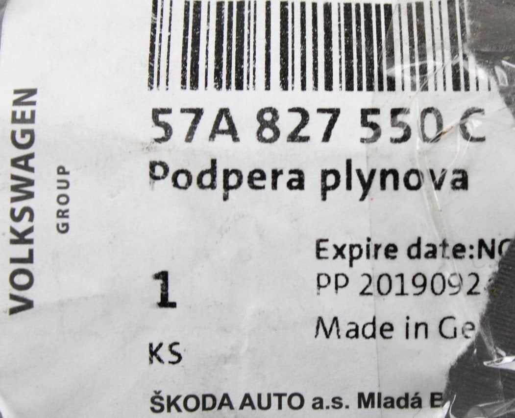 Skoda Karoq 2018-on rear boot lid tailgate gas strut (L or R) 57A827550C