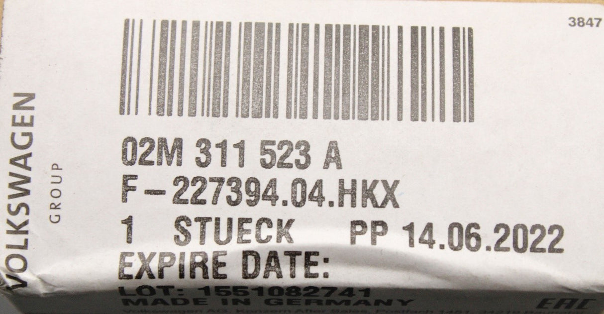 VW Audi Skoda SEAT 6 speed manual gearbox needle bearing bush 02M311523A