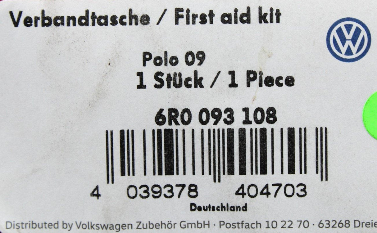 VW First aid kit bag for luggage compartment (DIN13164) 6R0093108