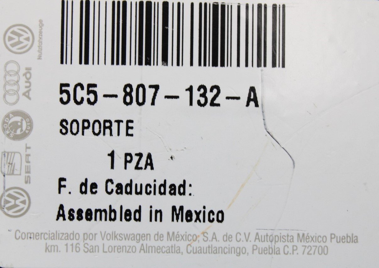 VW Beetle 2012-19 rear bumper bracket support (right) 5C5807132A