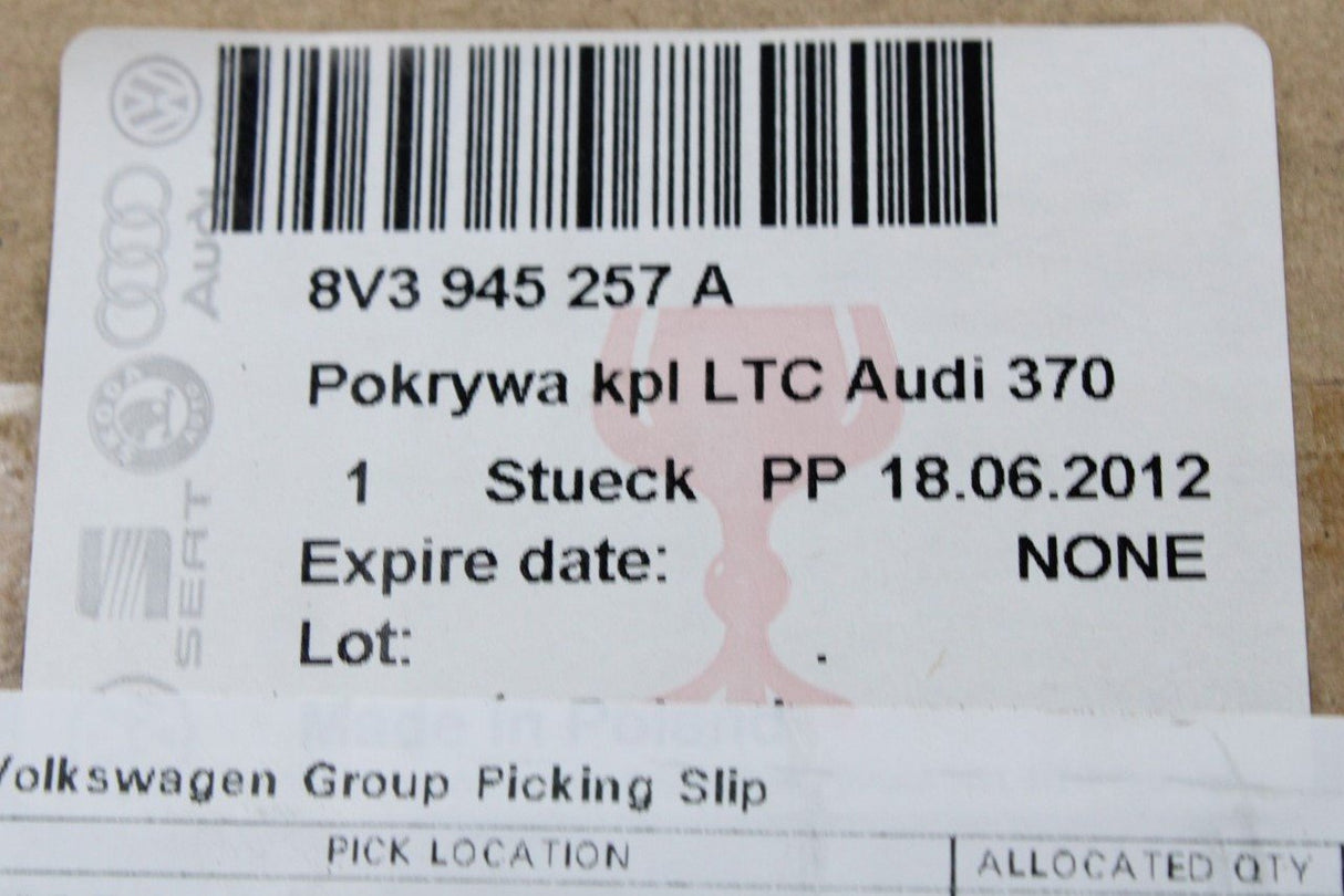Audi A3 2013-16 3-door rear light bulb holder (left, inner) 8V3945257A