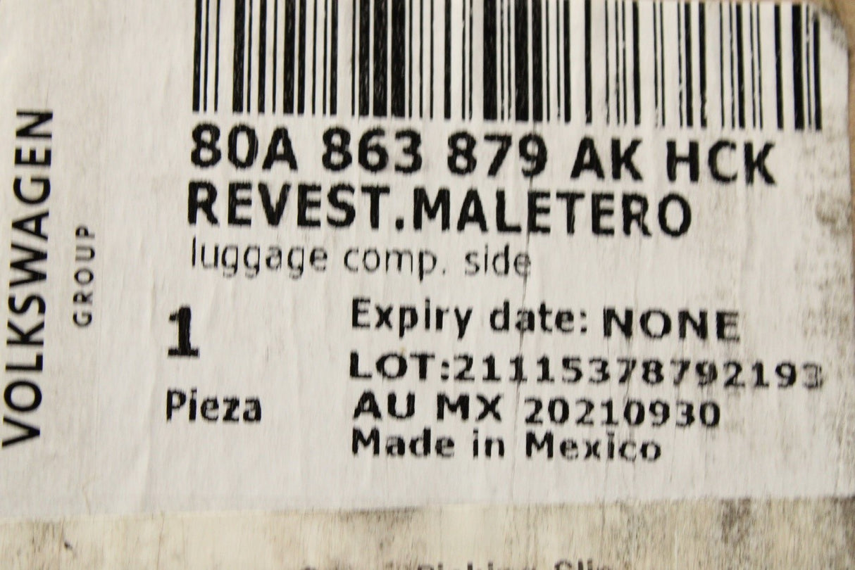 Audi Q5 SQ5 2017-on boot compartment side trim (left) 80A863879AKHCK