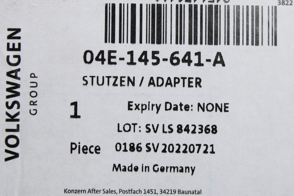 VW Audi Skoda SEAT air intake boost pipe with MAP (1.5 TSI) 04E145641A