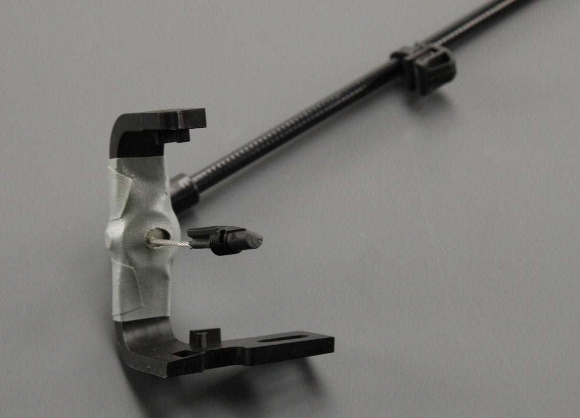 VW Transporter twin cab rear door handle cable (outer left) 7LA839017B