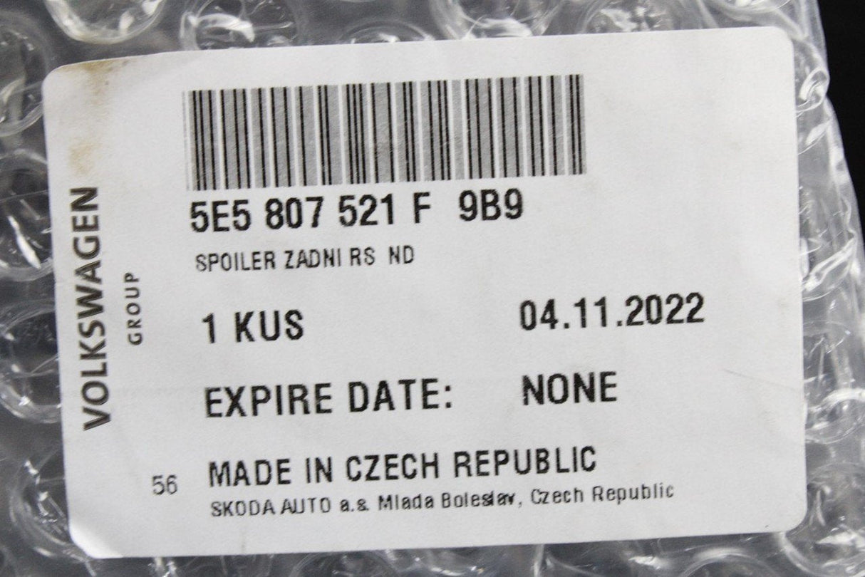 Skoda Octavia VRS Saloon 13-20 lower rear bumper spoiler 5E5807521F 9B9