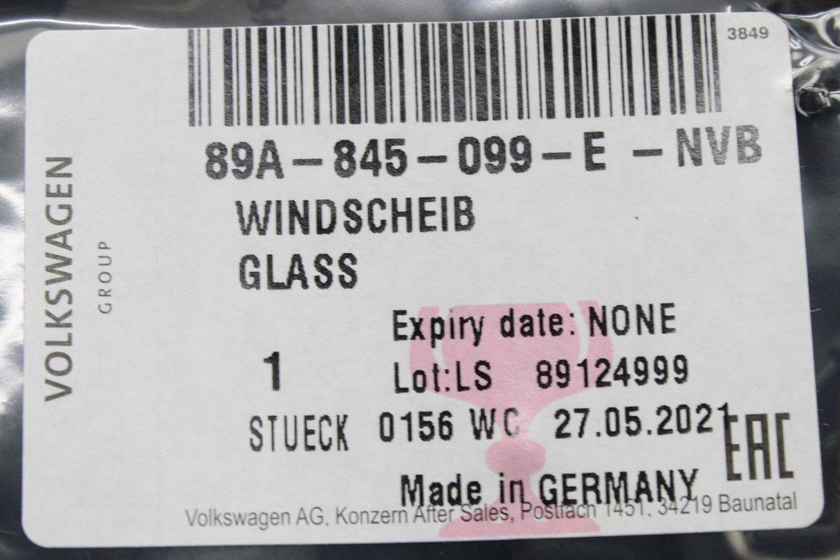 Audi Q4 e-tron 2022-On front windscreen glass 89A845099E NVB