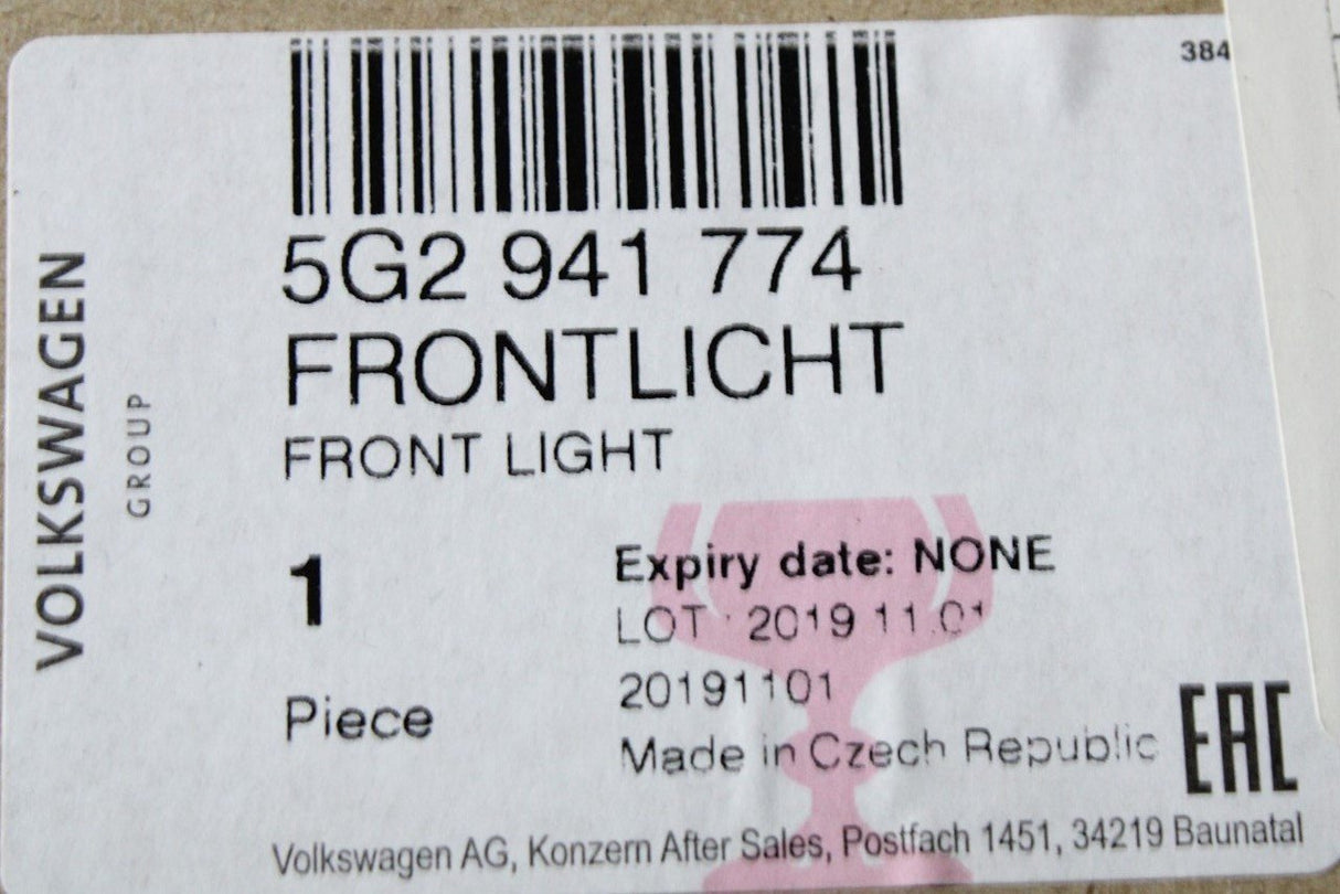 VW Golf MK7.5 R-Line 2017-2020 RHD LED headlight (right) 5G2941774