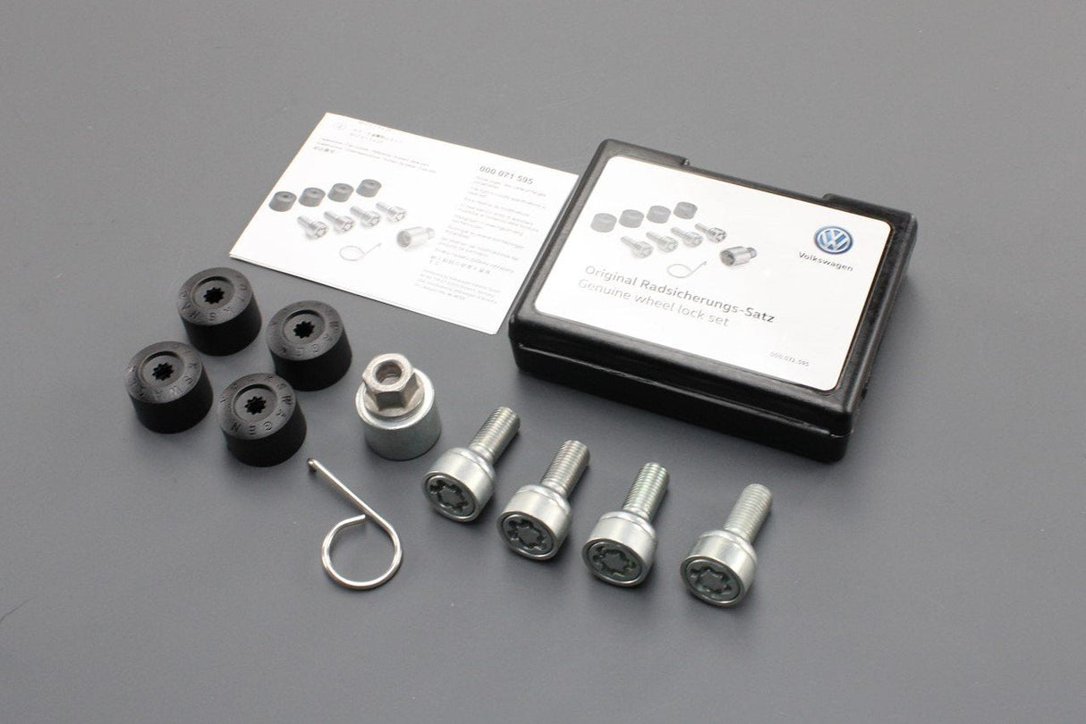 VW Up! 2012-on anti-theft locking wheel nut set kit 000071595