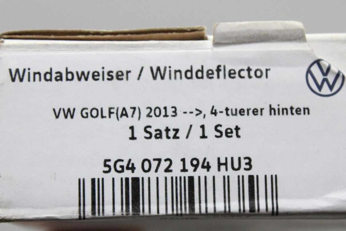 VW Golf MK7 MK7.5 2013-20 rear door window wind deflectors 5G4072194 HU3