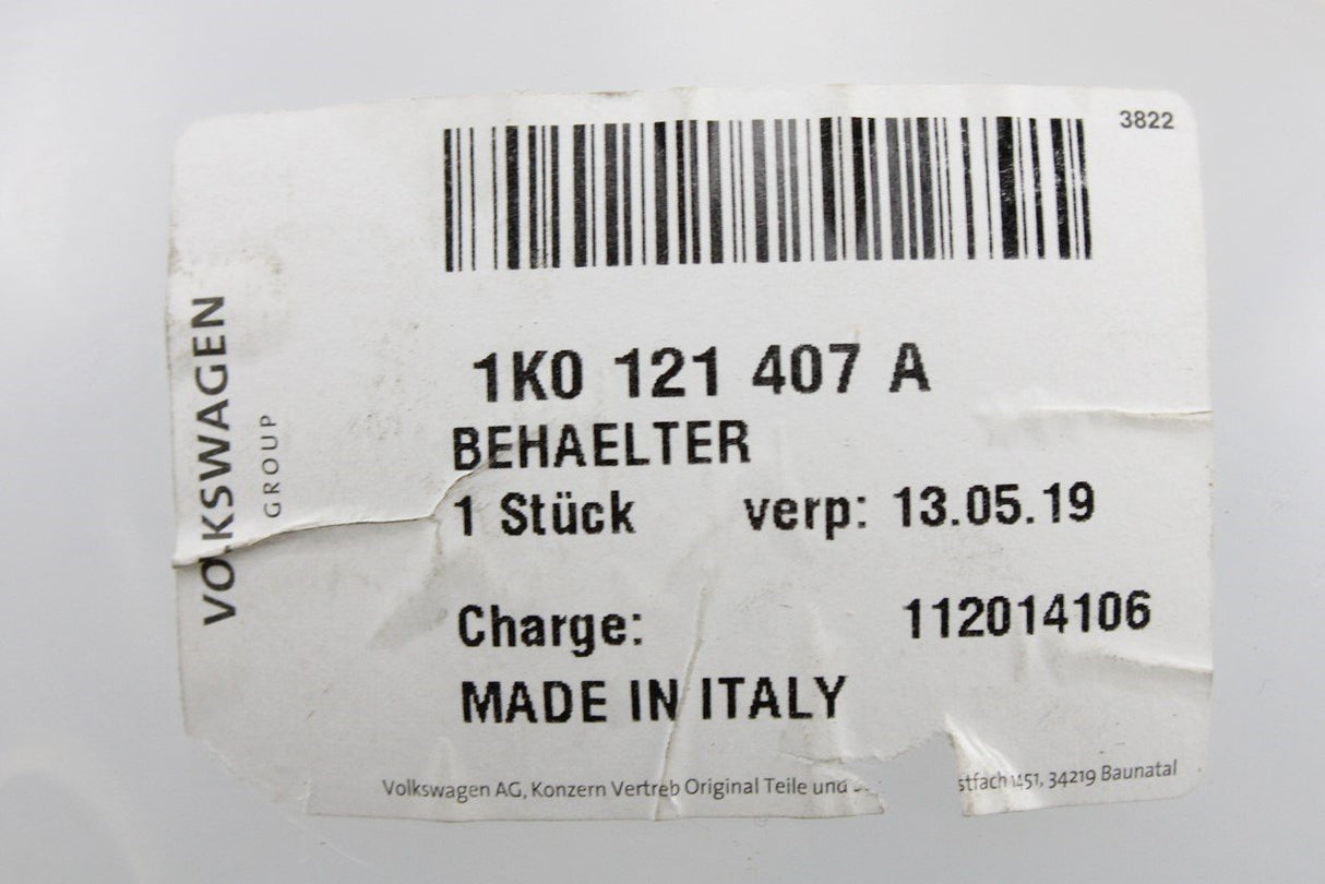VW Audi Skoda SEAT Coolant expansion tank bottle 1K0121407A