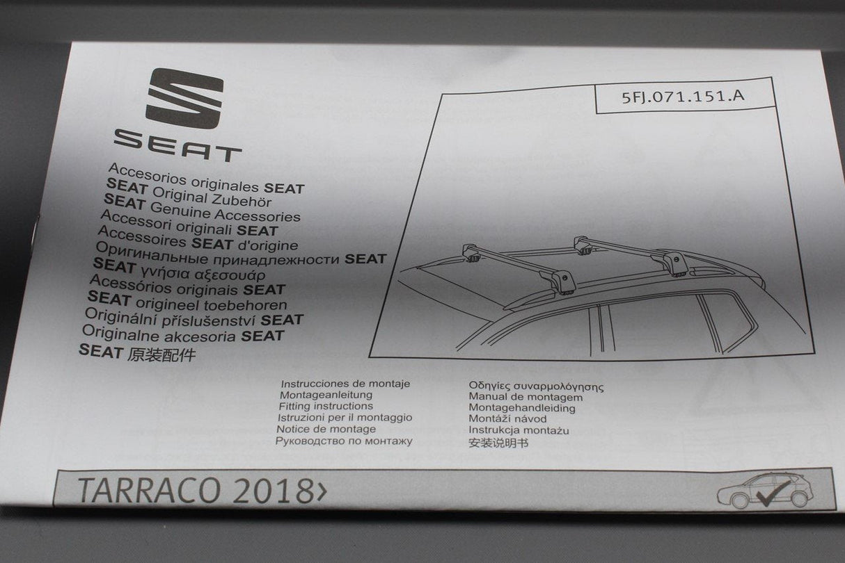 SEAT Tarraco 2019-onwards accessory roof bars set 5FJ071151A