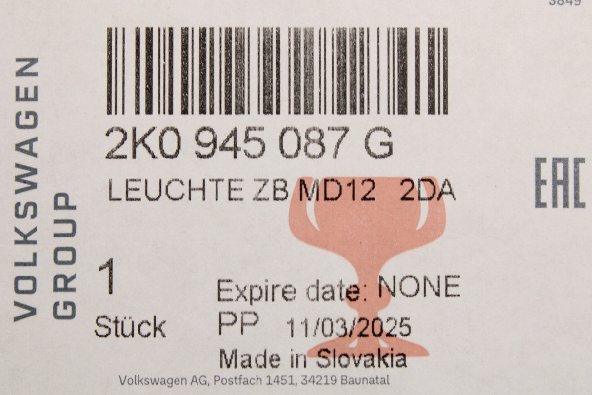 VW Caddy 2K 2011-21 high level brake light (wing door) 2K0945087G