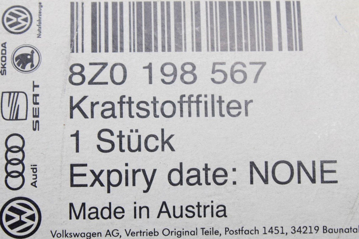Audi A2 2000-05 fuel filter & gasket (1.2 1.4L TDI) 8Z0198567