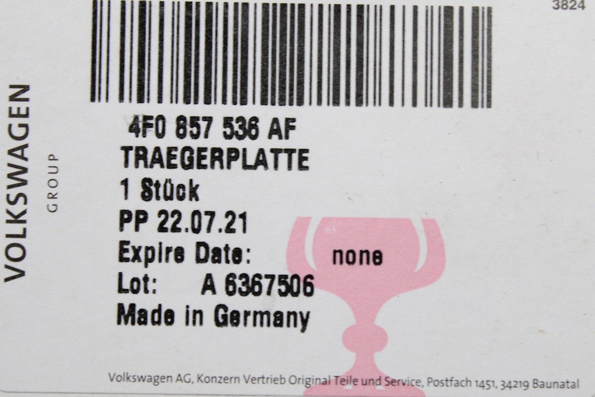 Audi A3 A4 A5 A6 A8 RSQ3 RS6 passenger mirror glass (right) 4F0857536AF