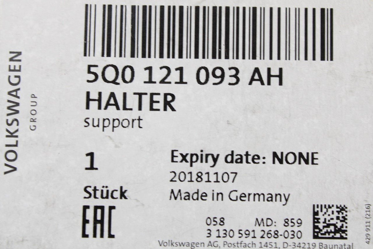 VW Audi Skoda SEAT Coolant pump bracket 1.6 2.0 TDI (Bosch) 5Q0121093AH