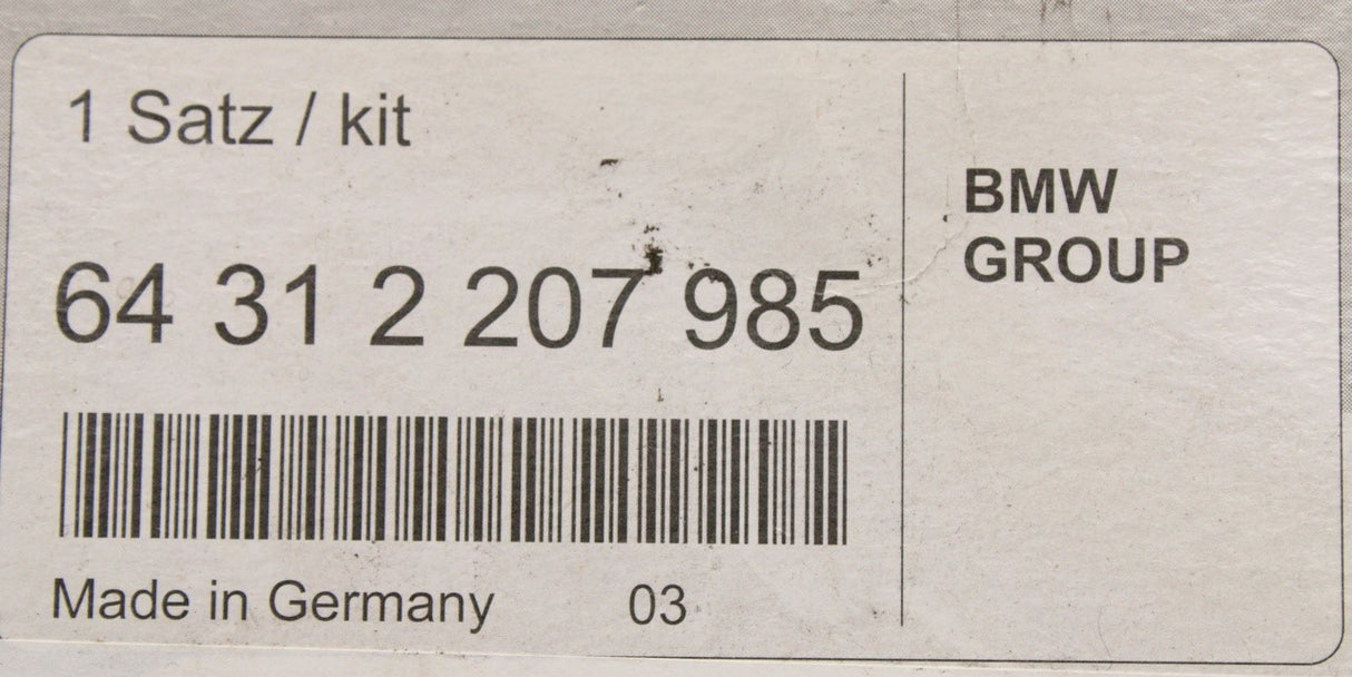 BMW E39 1995-2001 cabin pollen filter element 64312207985