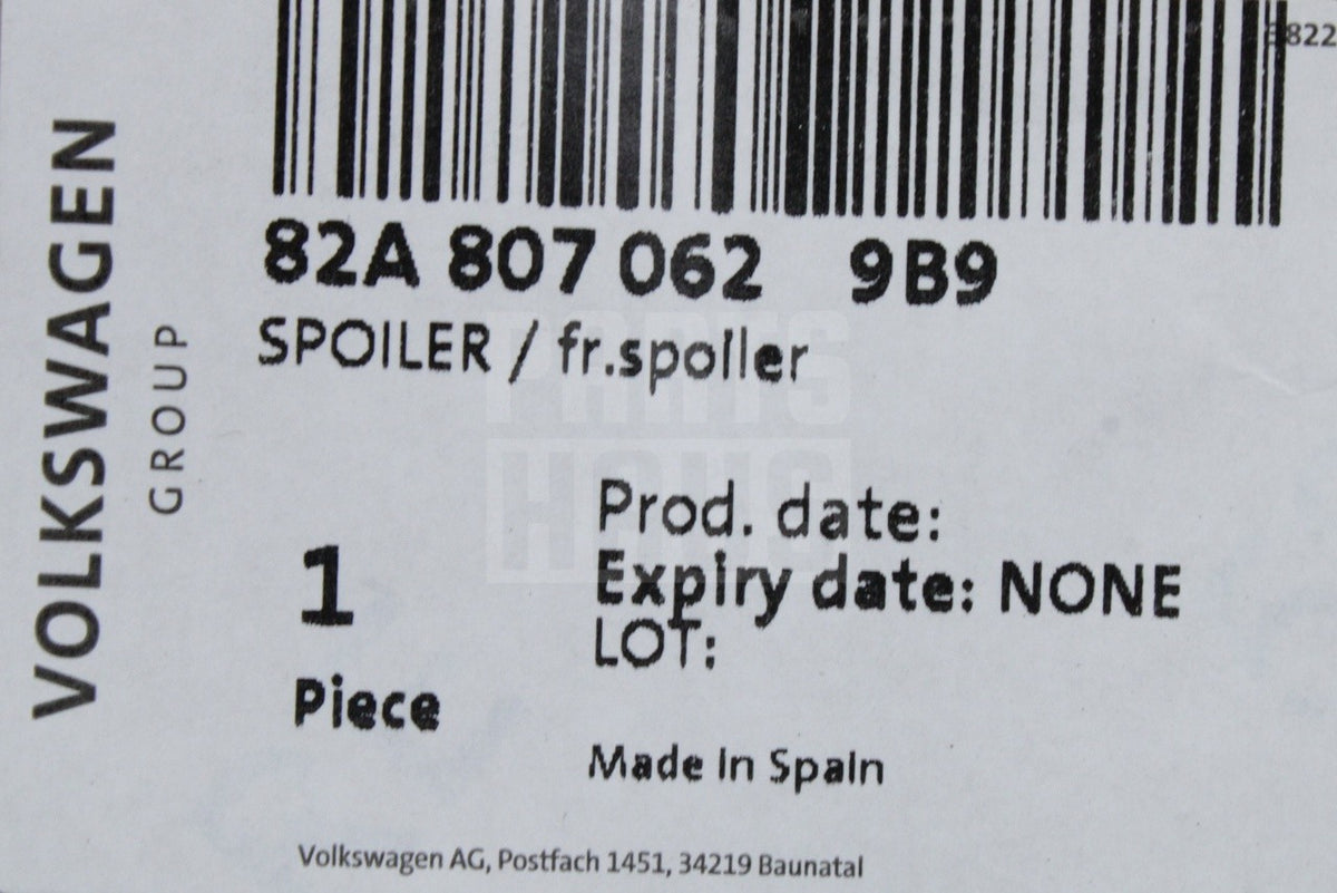 Audi A1 2019-2026 front bumper lower trim (right) 82A807062 9B9
