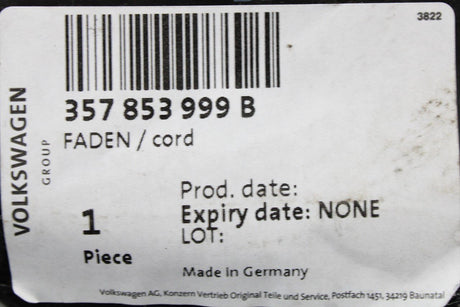 VW Audi Skoda SEAT Cutting line for releasing windows 357853999B