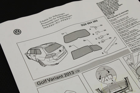 VW Golf Estate MK7 MK7.5 14-20 full window sun blind kit 5G9064365