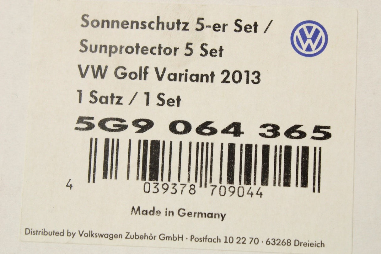 VW Golf Estate MK7 MK7.5 14-20 full window sun blind kit 5G9064365