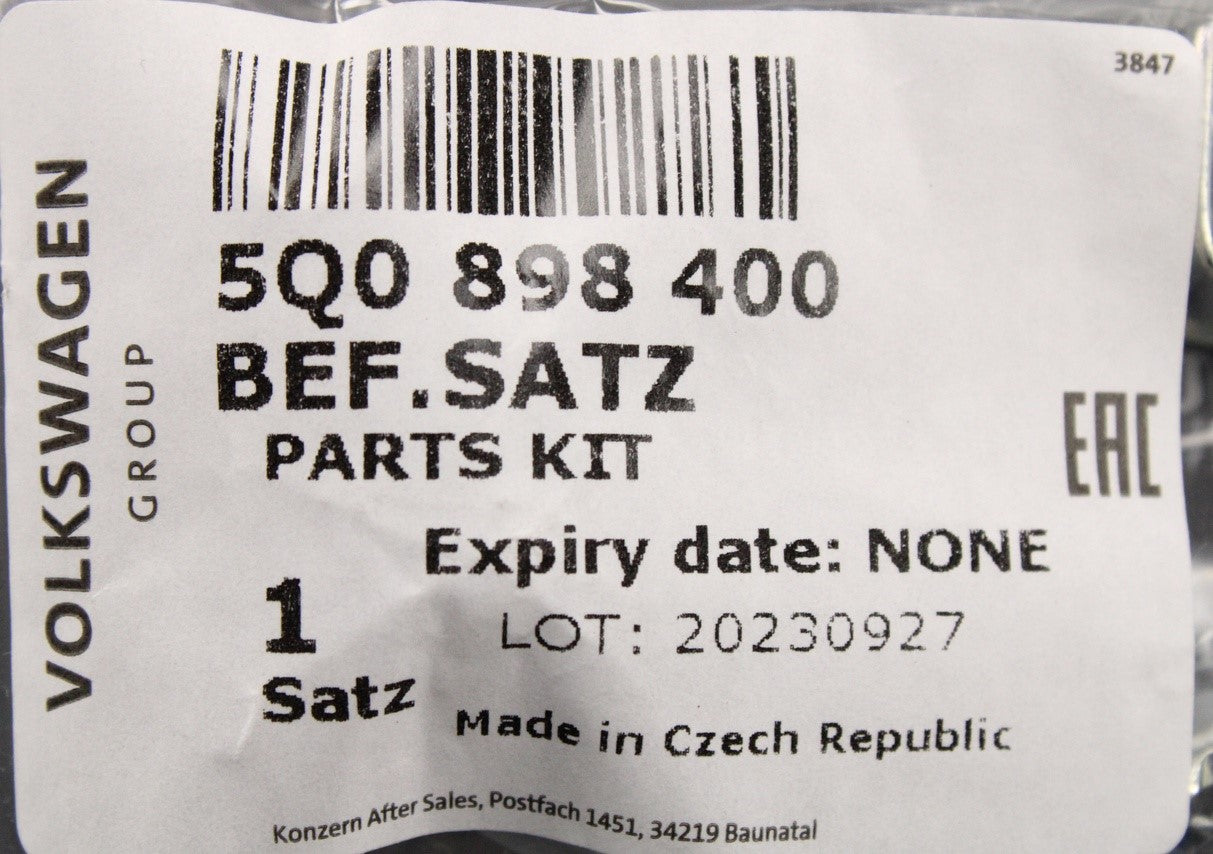 VW Audi Skoda SEAT heater matrix attachment parts clamp kit 5Q0898400
