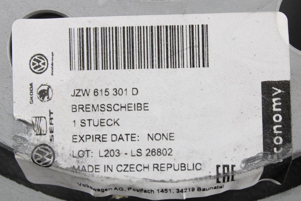 VW Skoda SEAT Economy front brake discs 288x25 5/100 (x2) JZW615301D