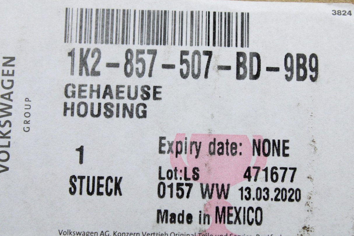 VW Golf Estate MK5 MK6 Jetta wing mirror housing (left) 1K2857507BD 9B9