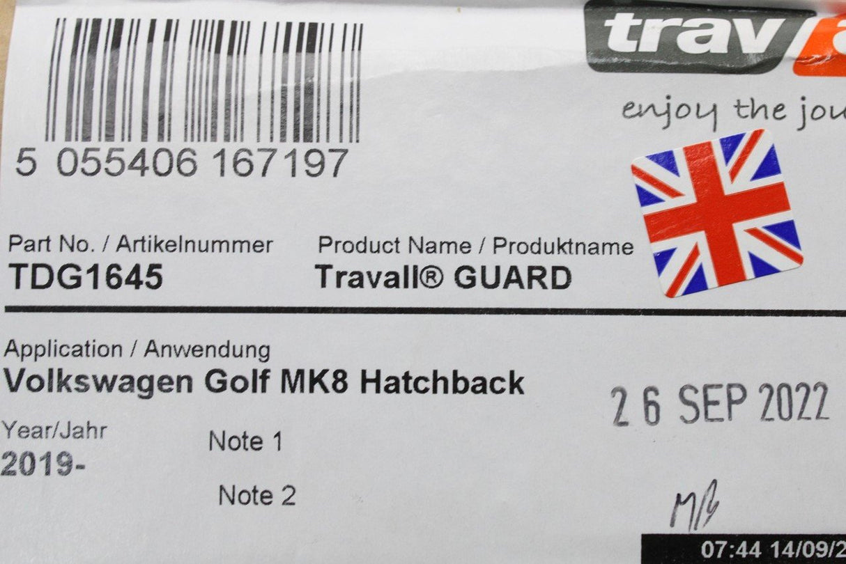 VW Golf MK8 Hatchback 2020- travall partition guard ZGBCD2017 221