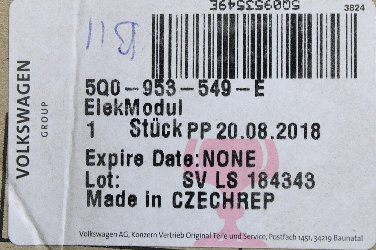 VW Golf MK7 Audi A3 Skoda SEAT Steering clock spring squib 5Q0953549E