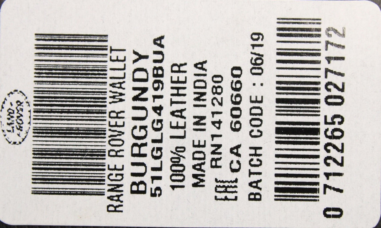 Land Rover Range Rover burgundy leather wallet LGLG419BUA